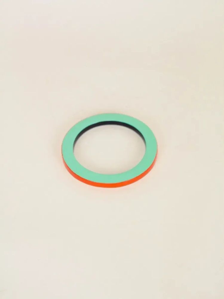 Bracelets - Bangle in horn with lacquer in orange and green, size M - L INDOCHINEUR X RIVÊT