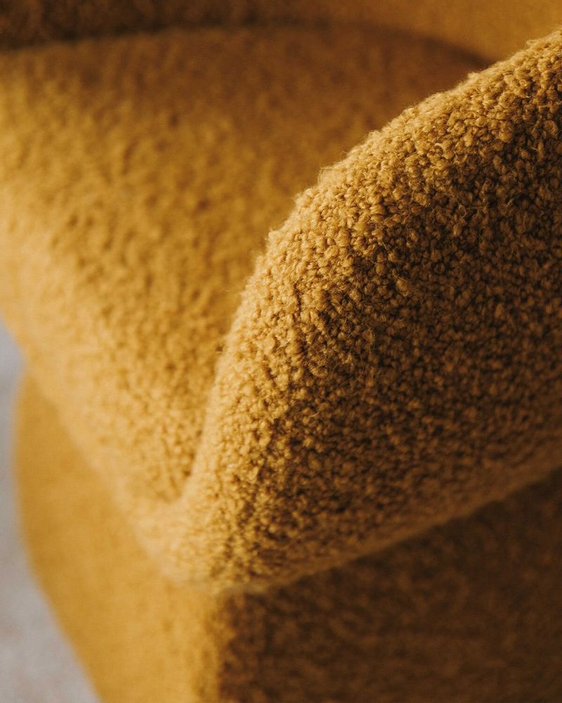 Chairs - Oscar Chair in Mustard Boucle - DUISTT