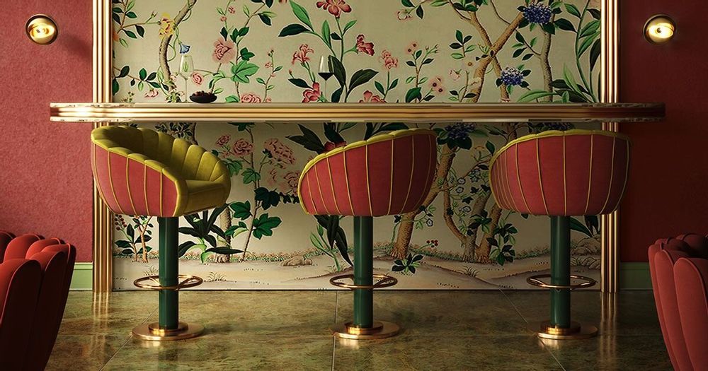 Chaises - Chaise de bar pivotante Vivien fabriquée à la main au Portugal par Ott - OTTIU