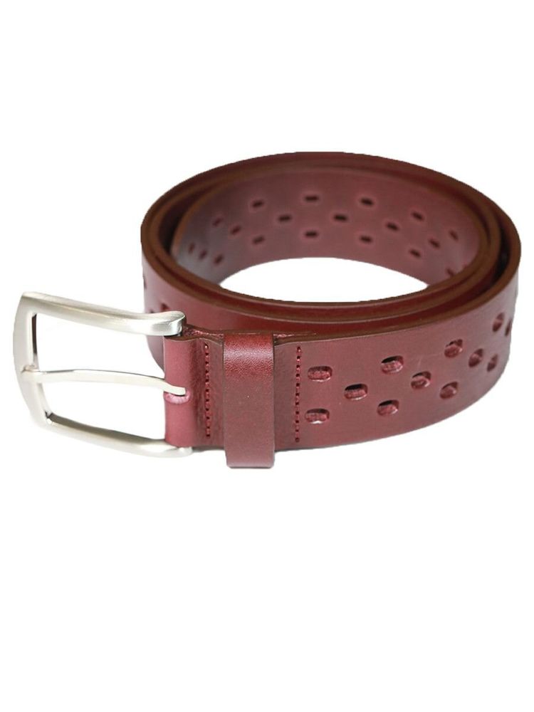 Petite maroquinerie - Ceinture en cuir OMER bordeaux - MONSIEUR CHARLI