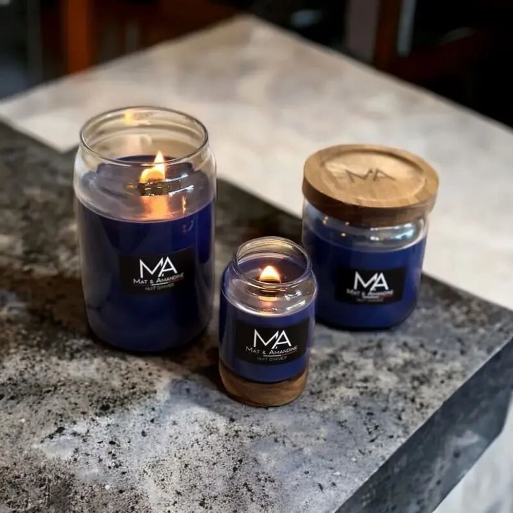 Objets de décoration - NUIT D'HIVER - Bougie parfumée (Petite Jarre) - MAT AMANDINE