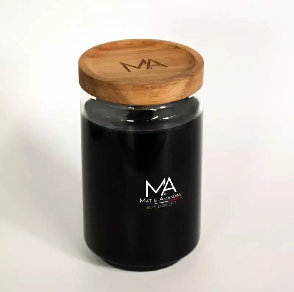Decorative objects - BOIS D'ORIENT - Scented candle (Large Jar) - MAT AMANDINE