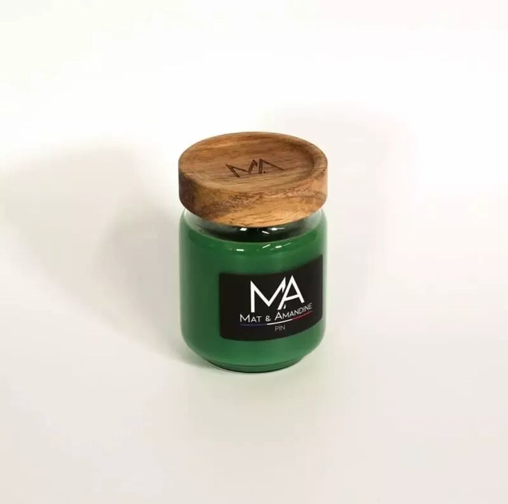 Objets de décoration - PIN - Bougie parfumée (Petite Jarre) - MAT AMANDINE