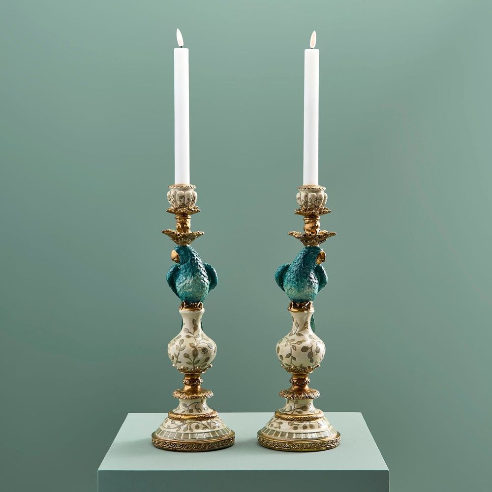 Objets de décoration - Lot de 2 bougeoirs perroquets - WERNS