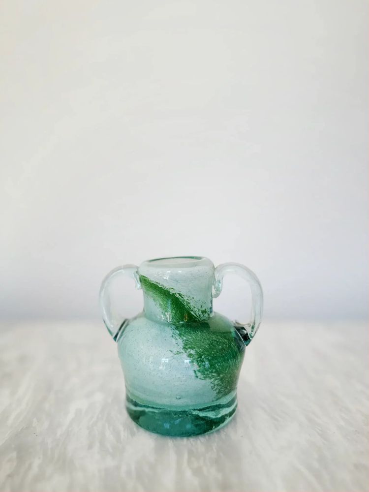 Vases - Blown Glass Bloom Vase, Green, Small - ANTHOLOGIST