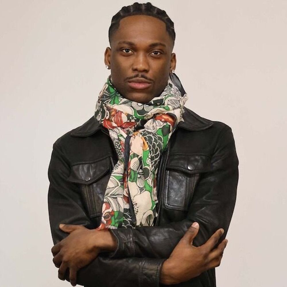 Scarves - GENZO orange cotton scarf - MONSIEUR CHARLI