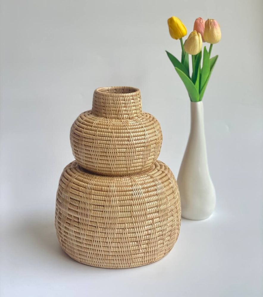 Vases - Vase en rotin - SATCHA