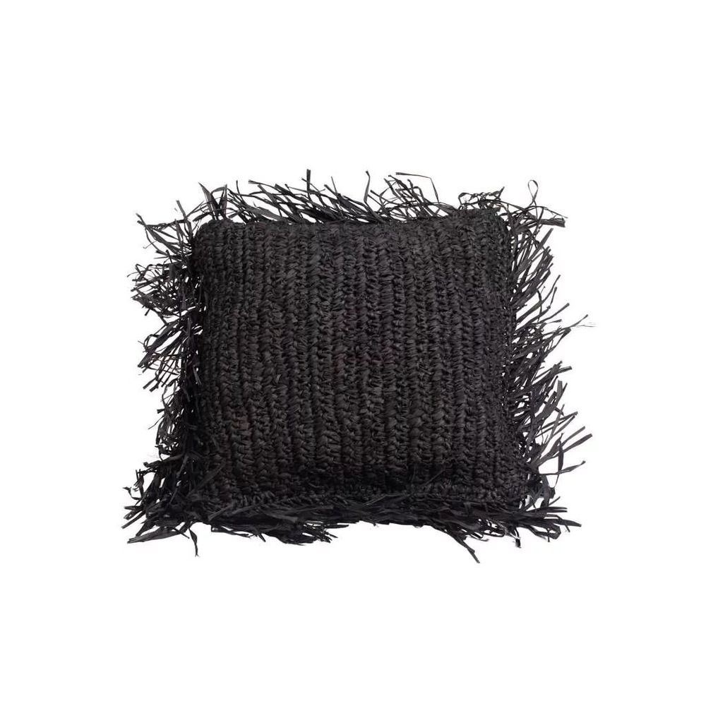 Cushions - JORDI - Removable natural raffia cushion with zip - HYDILE