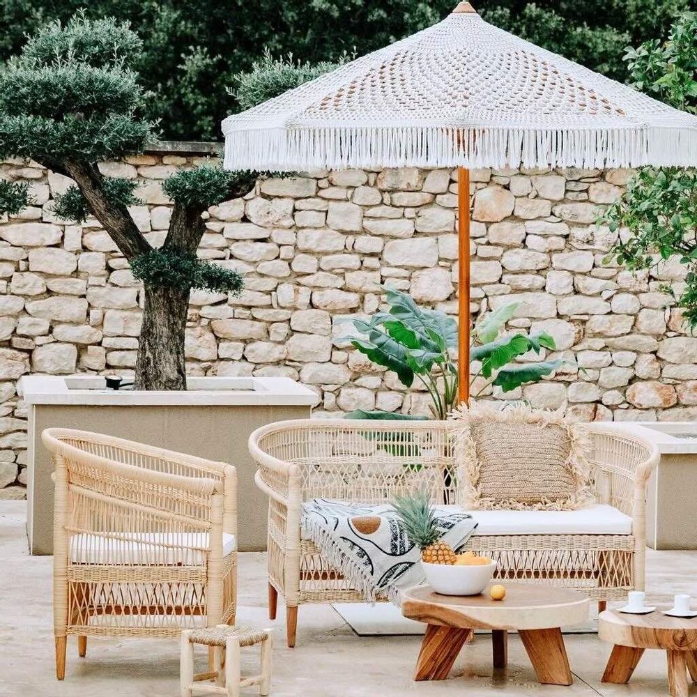 Cushions - JORDI - Removable natural raffia cushion with zip - HYDILE