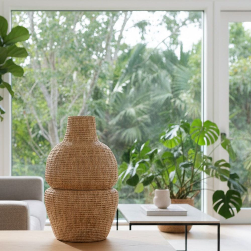 Vases - Vase en rotin - SATCHA