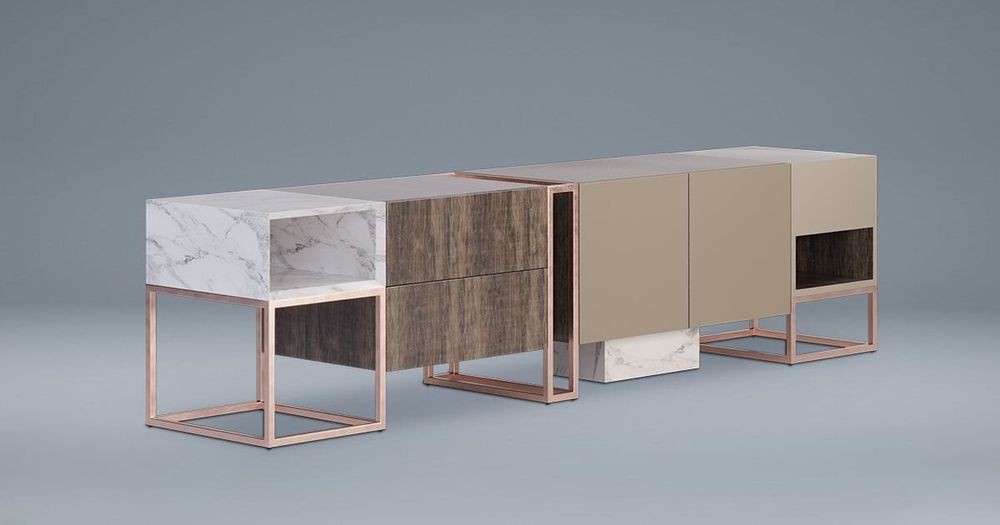 TV stands - Detroit Tv Unit Handmade in Portugal By Porus Studio - PORUS STUDIO