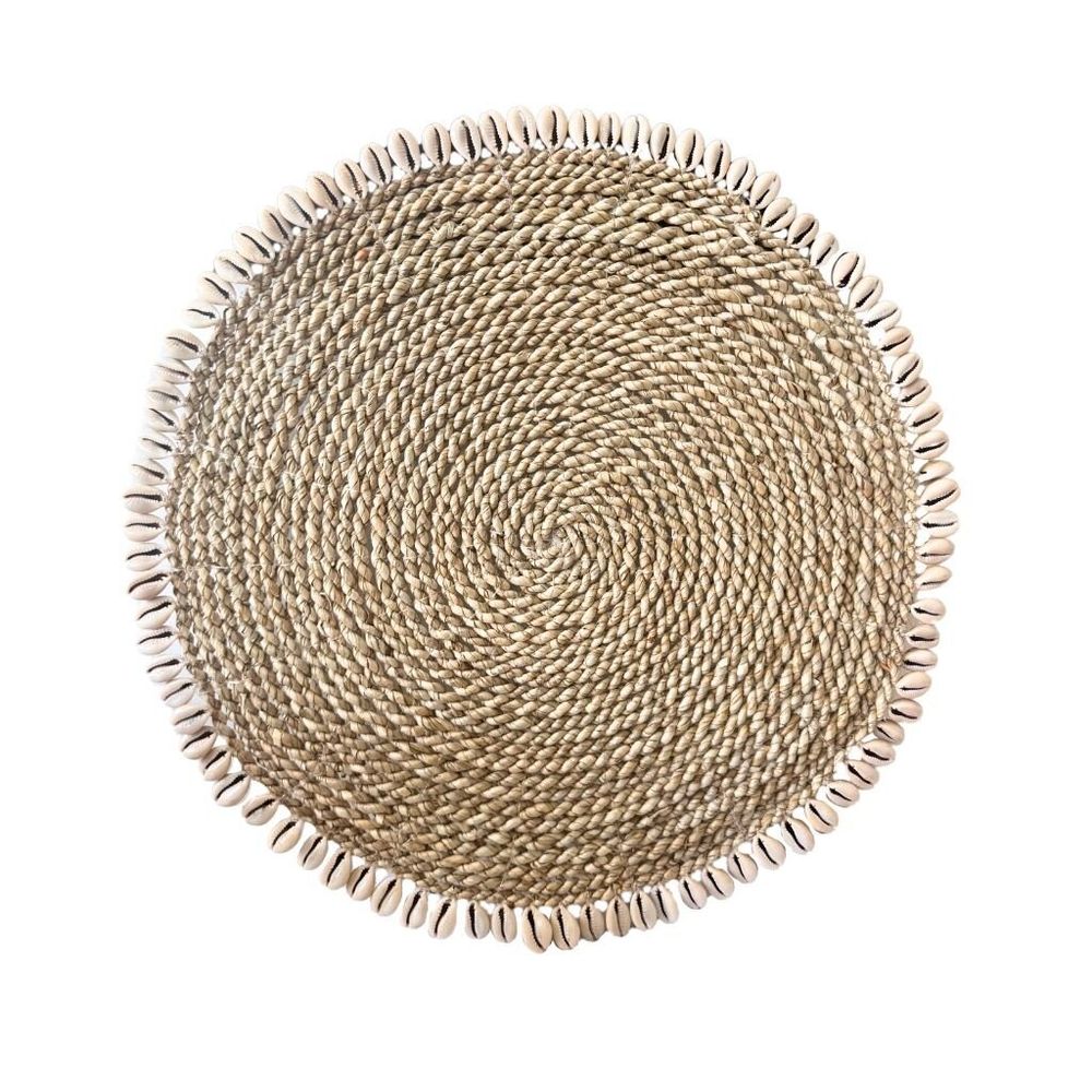 Placemats - CAURI - Cauri rattan and shell table set - HYDILE