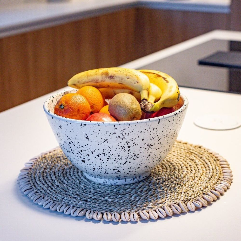 Placemats - CAURI - Cauri rattan and shell table set - HYDILE