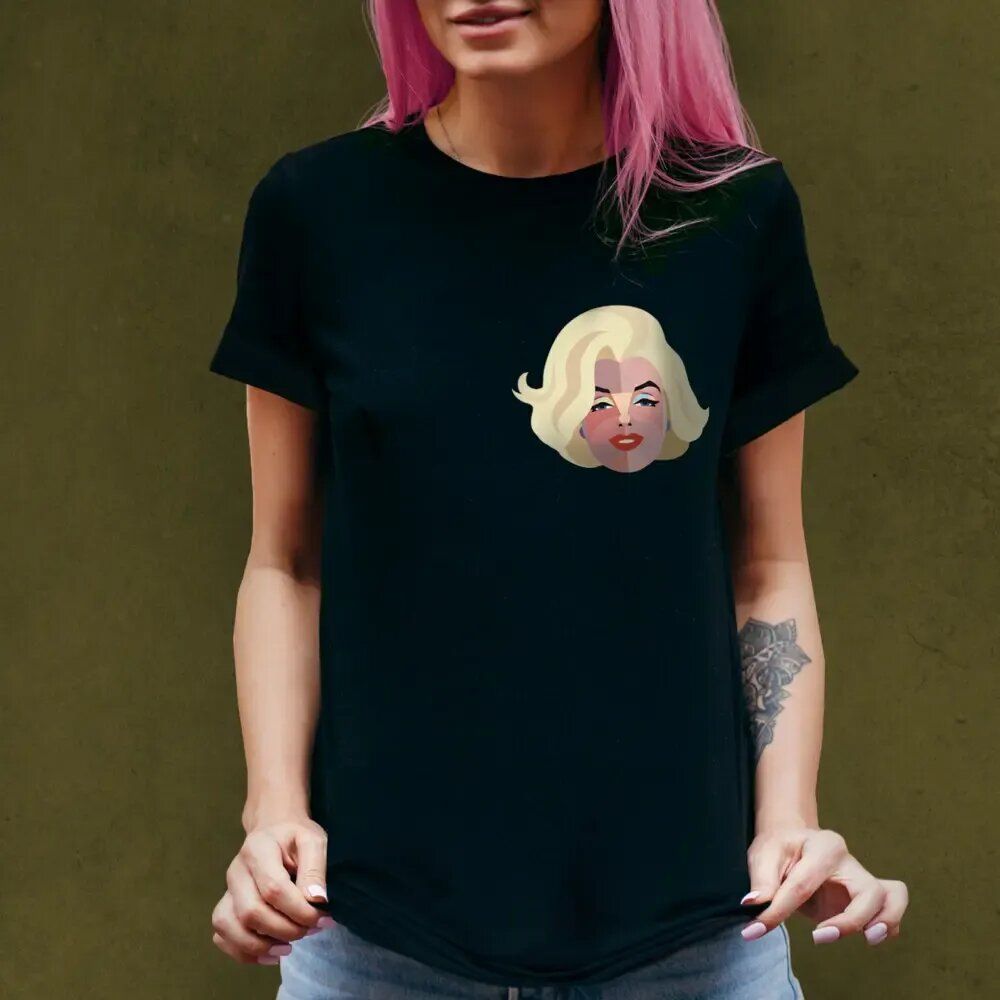 Apparel - Marilyn black T-shirt - KALIDOSKOPIO