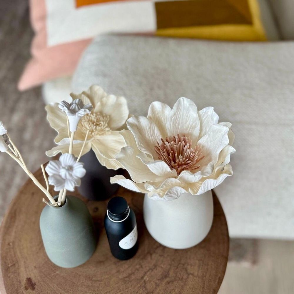 Décorations florales - Diffuseur aromatique, vase et fleur pour parfum d'ambiance intérieur - ANOQ