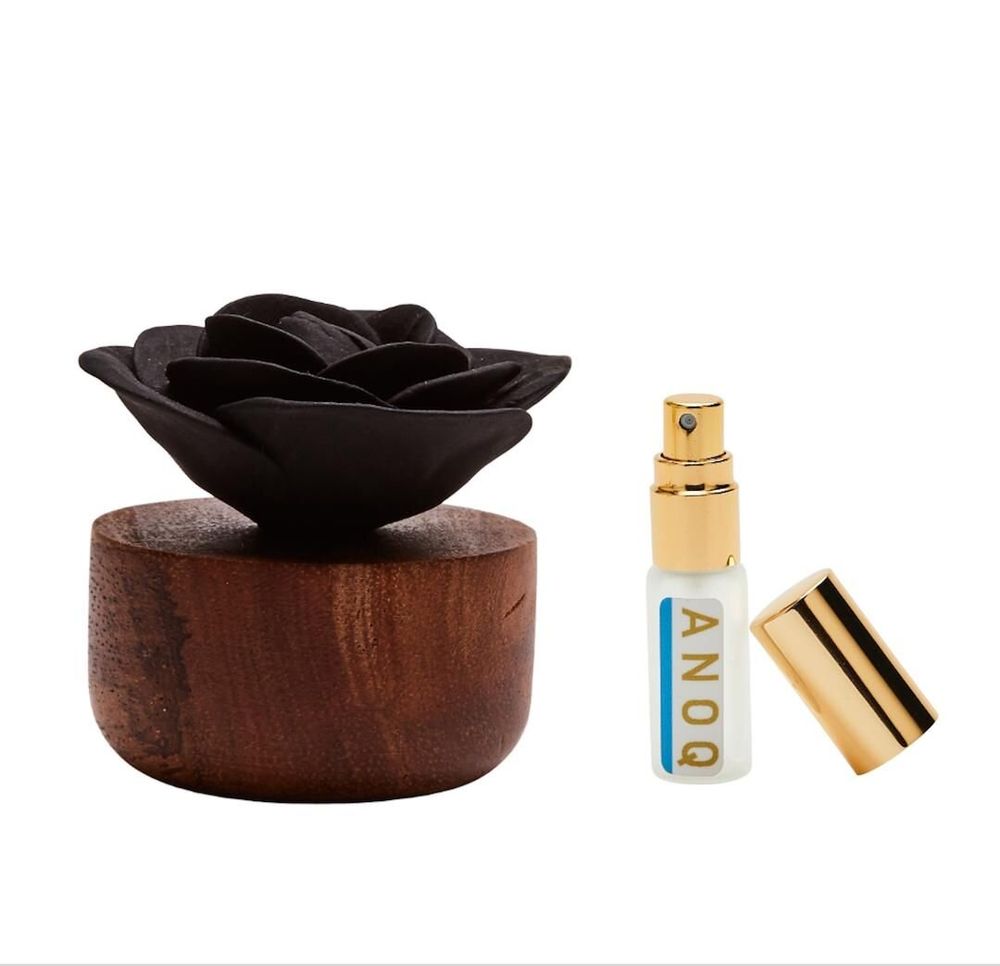 Décorations florales - Diffuseur de parfum Rose - Parfumeur en bois et porcelaine décoratif. - ANOQ