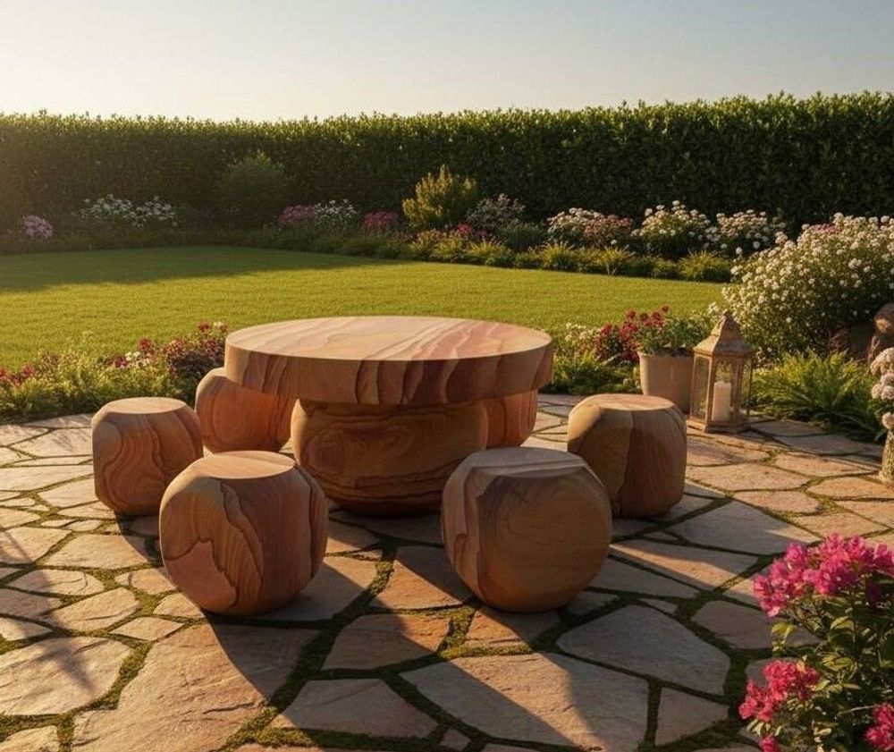 Tables Salle à Manger - Table Ronde pierre de taille - SATCHA