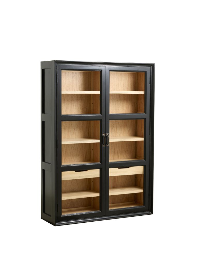 Wall ensembles - VIVA wall cabinet, 2 doors - black - NORDAL