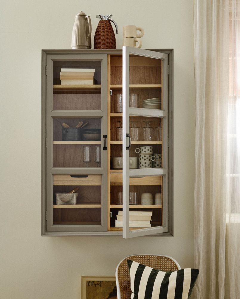 Wall ensembles - VIVA wall cabinet, 2 doors - black - NORDAL