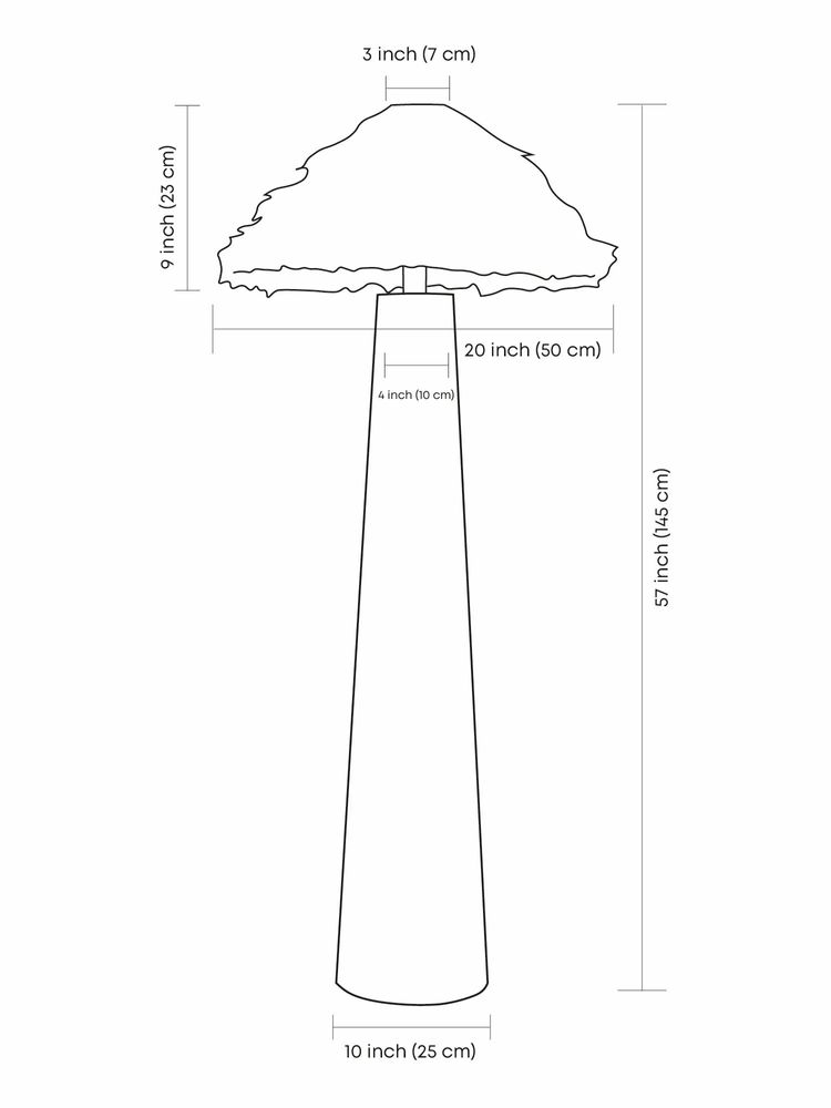 Floor lamps - Sazha Ivory Floor Lamp – Shou Sugi Ban Wood & Wool Shade - PLETOSTUDIO