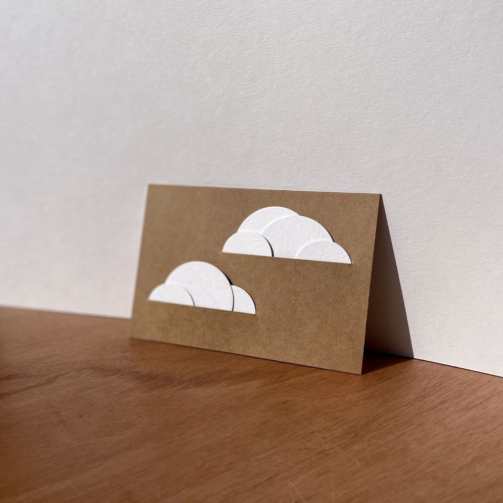 Card shop - NUAGE OISO® Participatory Board Card - Kraft - OISO