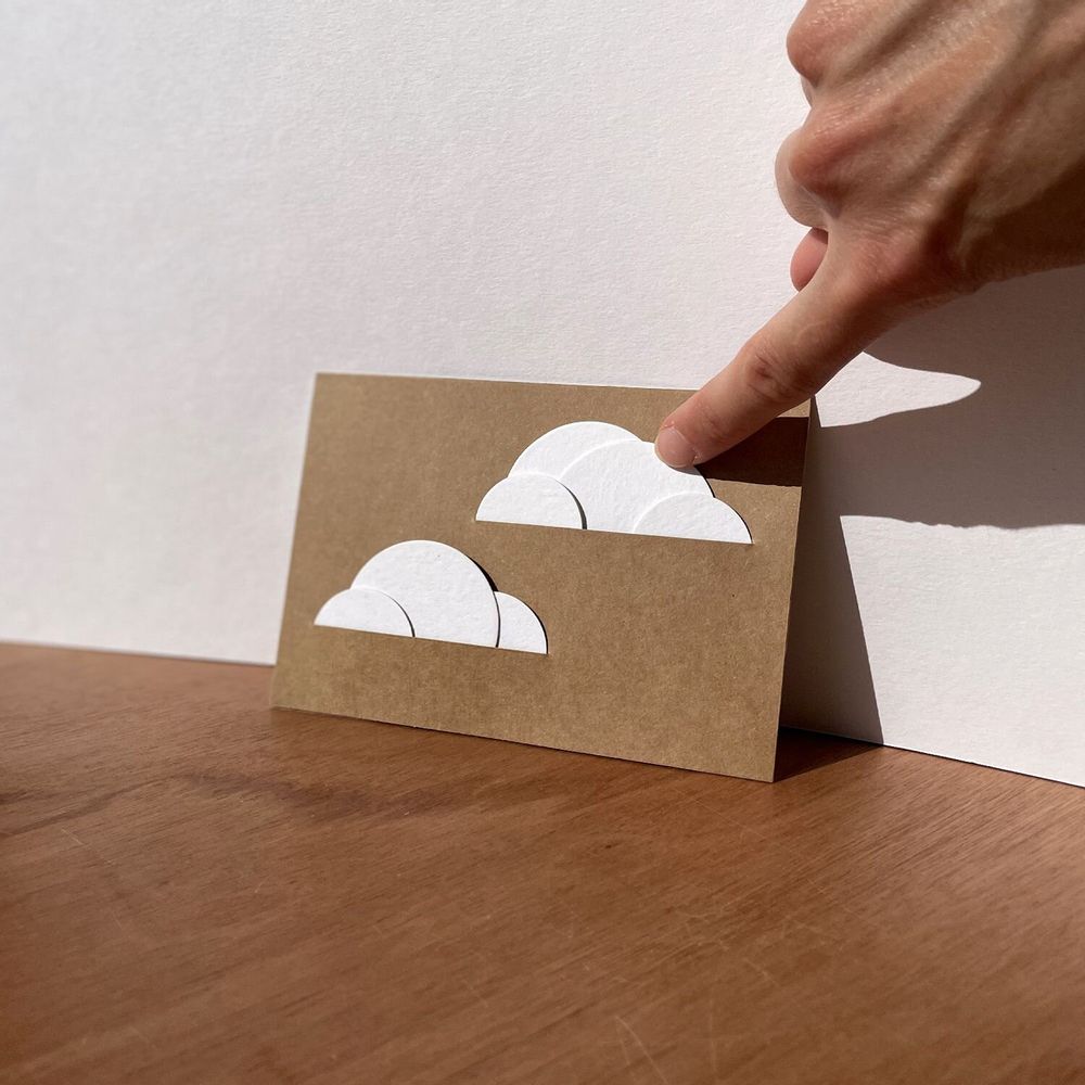 Card shop - NUAGE OISO® Participatory Board Card - Kraft - OISO