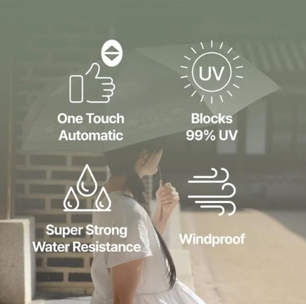 Parasols - [MIMI DESIGN] Parapluie automatique MIMIDAR Goryeo Celadon Cloud - KCDF