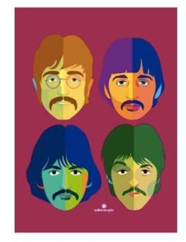 Affiches - Feuille illustrée des Beatles - KALIDOSKOPIO