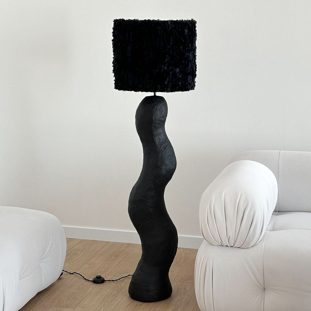 Floor lamps - Shadow Fringe – Sculptural Floor Lamp - PLETOSTUDIO