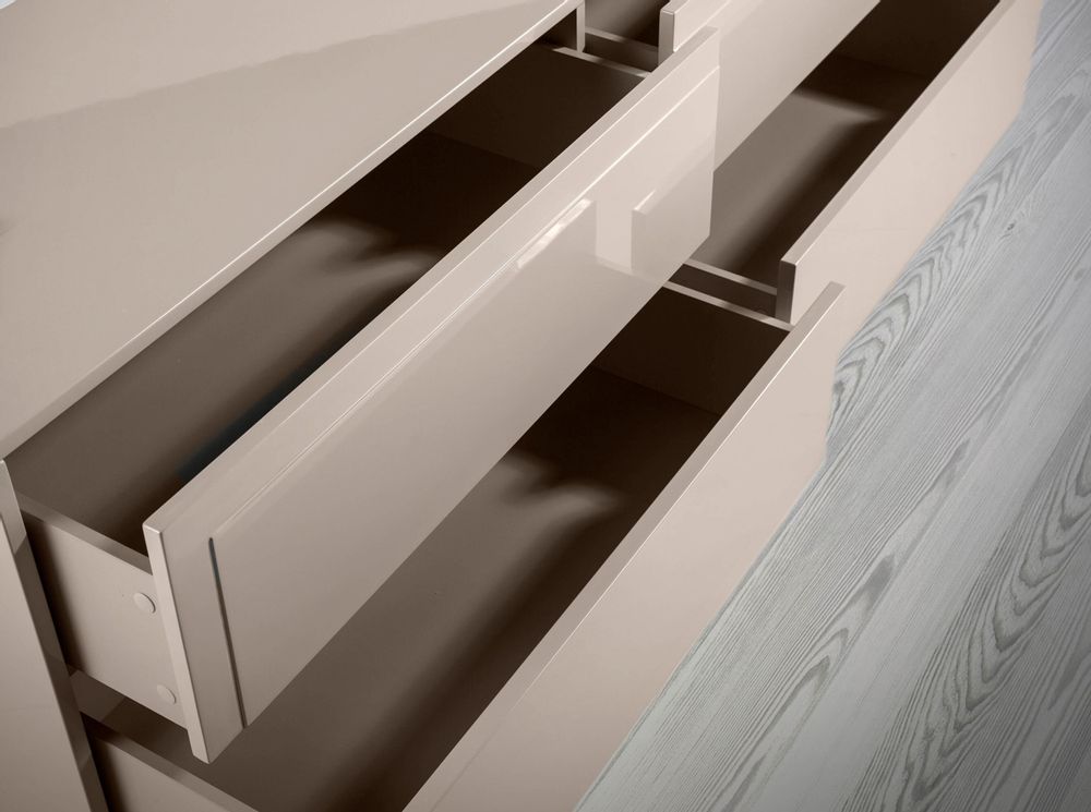 Sideboards - Gray sideboard with walnut legs - ANGEL CERDÁ