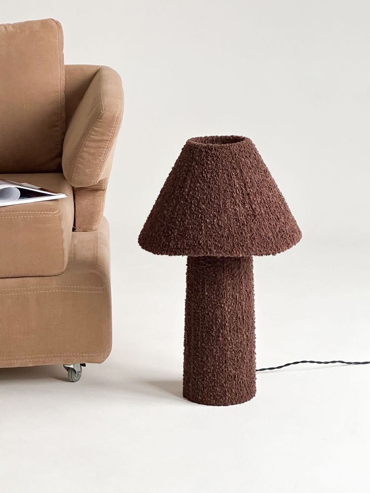 Lampadaires - Moss L — Lampadaire sculptural enveloppé de fil bouclé - PLETOSTUDIO
