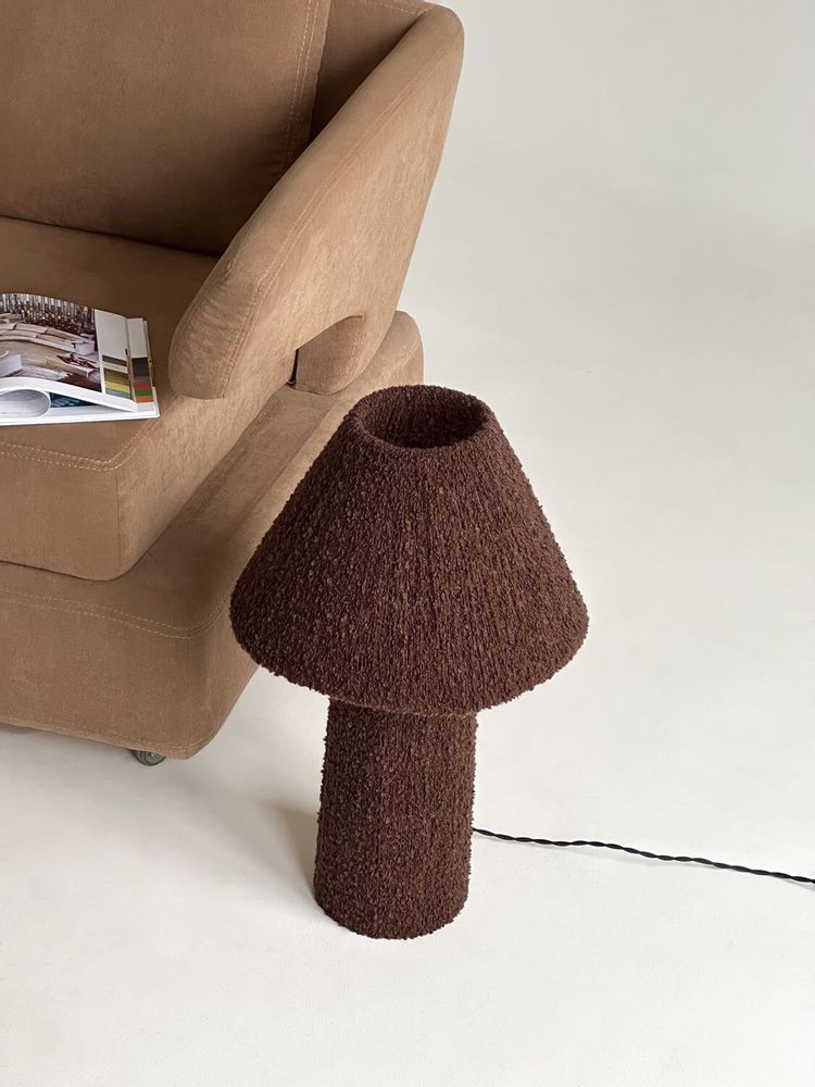 Lampadaires - Moss L — Lampadaire sculptural enveloppé de fil bouclé - PLETOSTUDIO