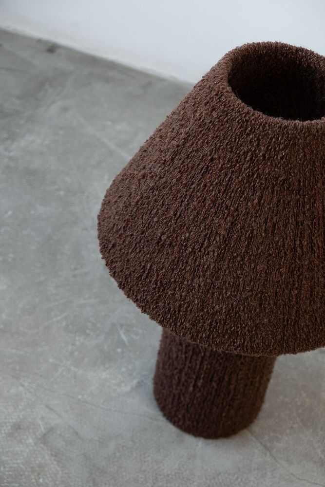 Lampadaires - Moss L — Lampadaire sculptural enveloppé de fil bouclé - PLETOSTUDIO