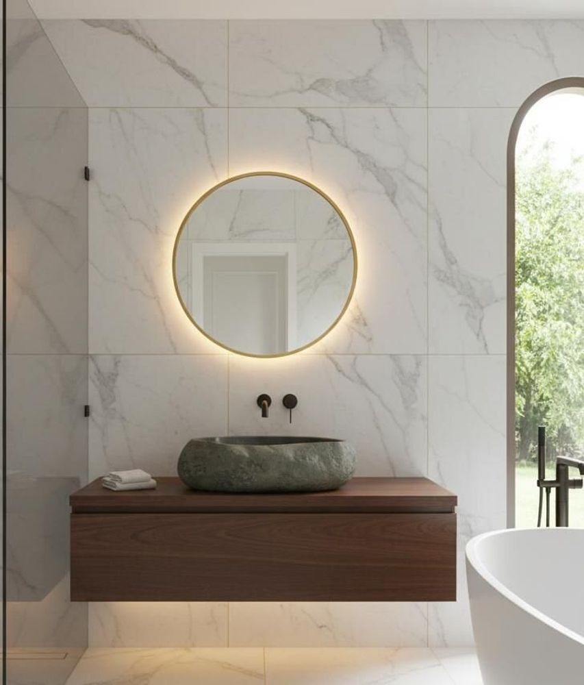 Lavabos - Bassin en pierre verte - SATCHA