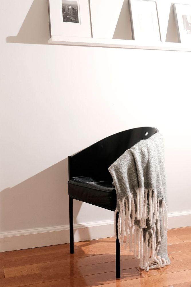 Throw blankets - TOM grey acrylic plaid - MONSIEUR CHARLI