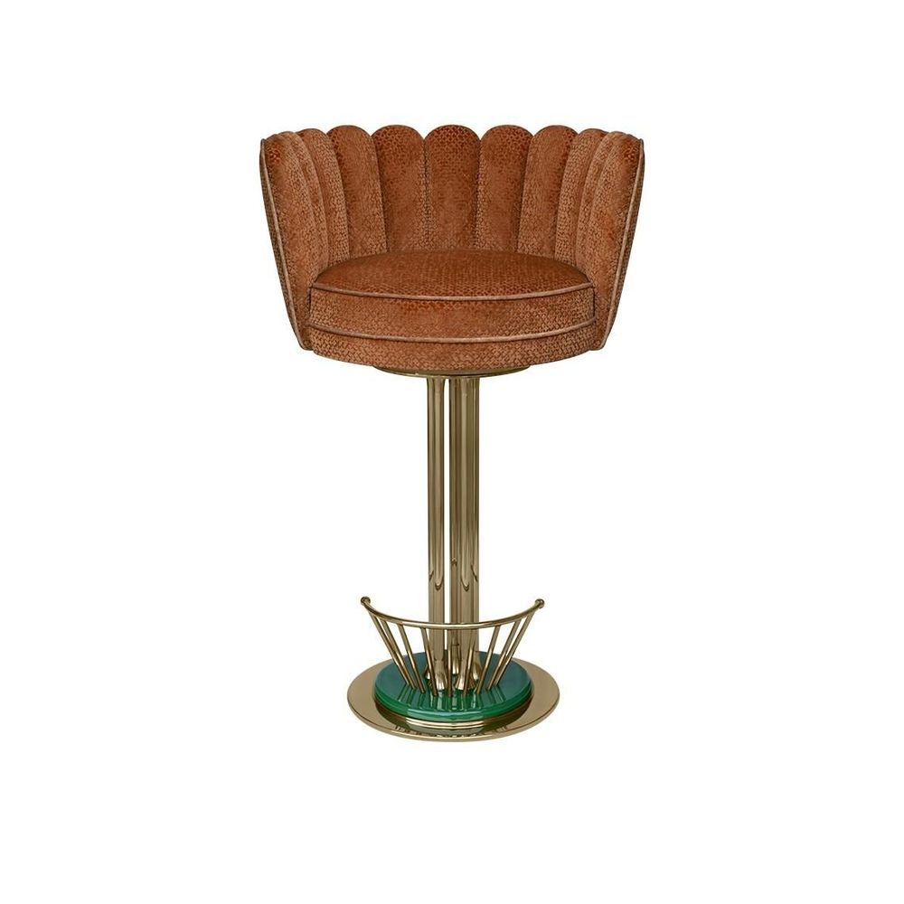 Tabourets - Tabouret de bar pivotant Angel fabriqué à la main au Portugal par Otti - OTTIU