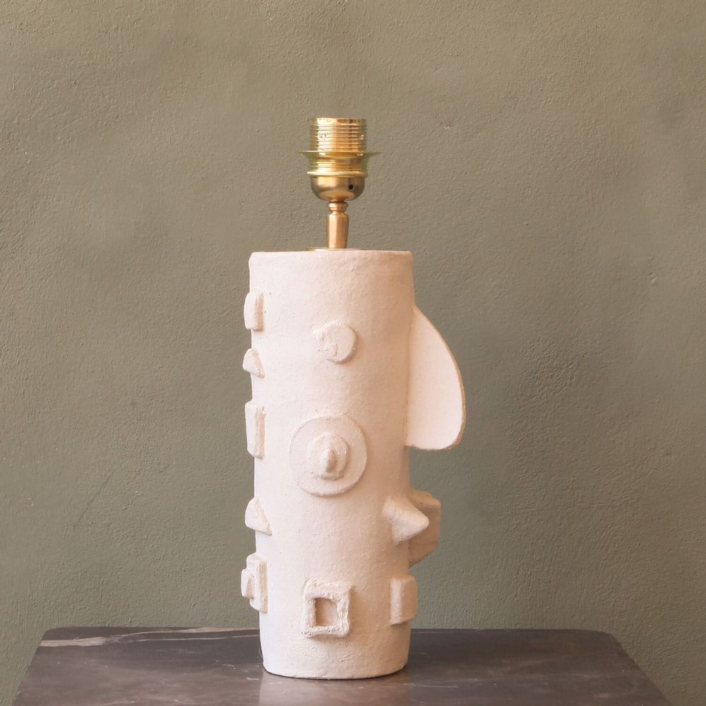 Table lamps - Narizz handbuilt ceramic lamp unique art piece - STUDIO WILD ORANGE