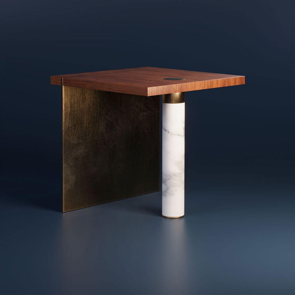 Dining Tables - Lakewood Side Table Handmade in Portugal By Porus Studio - PORUS STUDIO