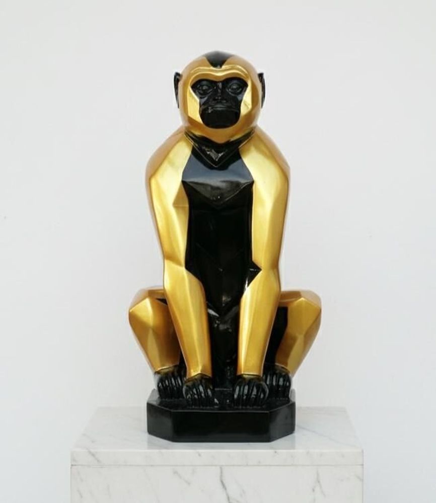 Objets de décoration - Singe en laque dorée - SATCHA