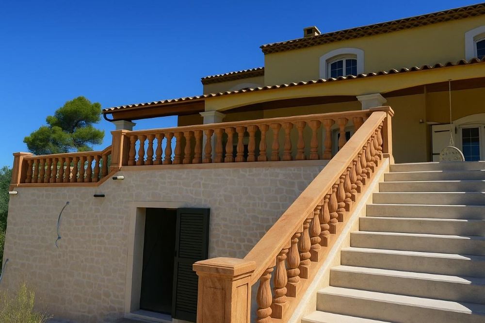 Vérandas - Balustres en grès jaune - SATCHA