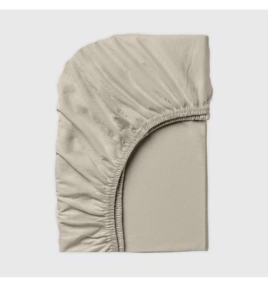 Linge de lit - Drap-housse en jersey, 180/200/25 cm, gris - DILIOS