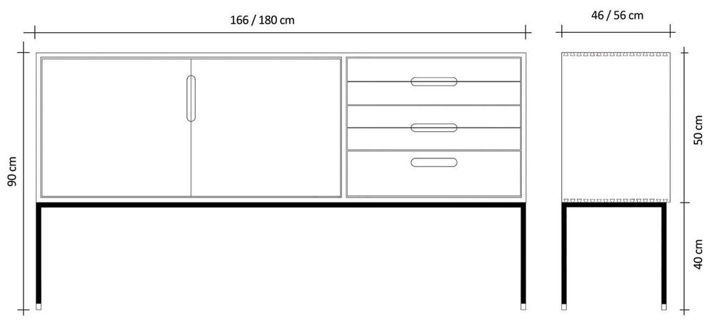 Buffets - Buffet sur mesure. Modèle Cosmopol GBH - JL STUDIO