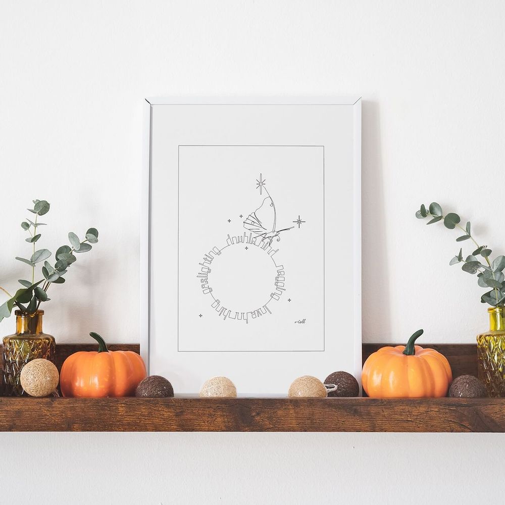 Decorative objects - A3 print - Minimalist illustration - COSETTE ET LES LYS