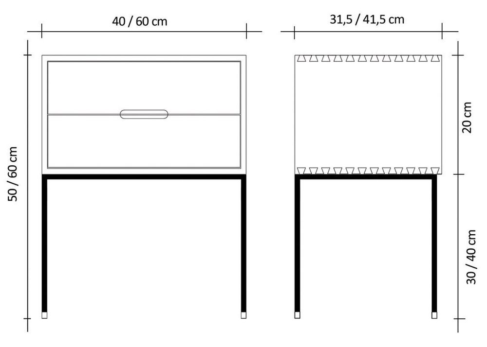 Night tables - Custom bedside table Cosmopol PC2T model - JL STUDIO