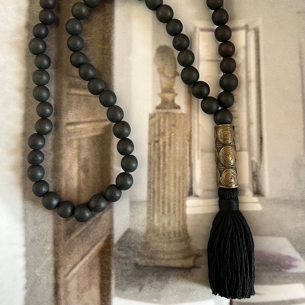Decorative objects - African Prayer Bead Mala Necklace with Bronze - STUDIO JULIA ATLAS