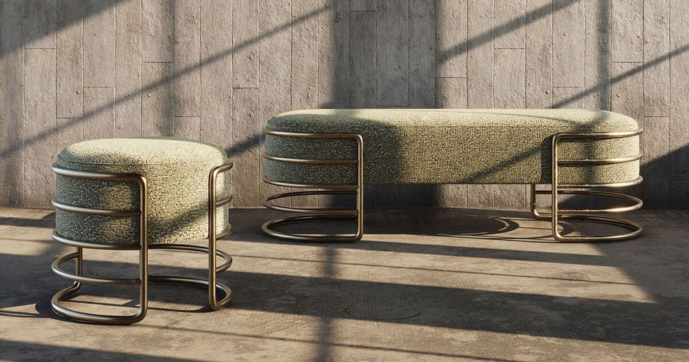 Bancs - Banc Eero fabriqué à la main au Portugal par Porus Studio - PORUS STUDIO