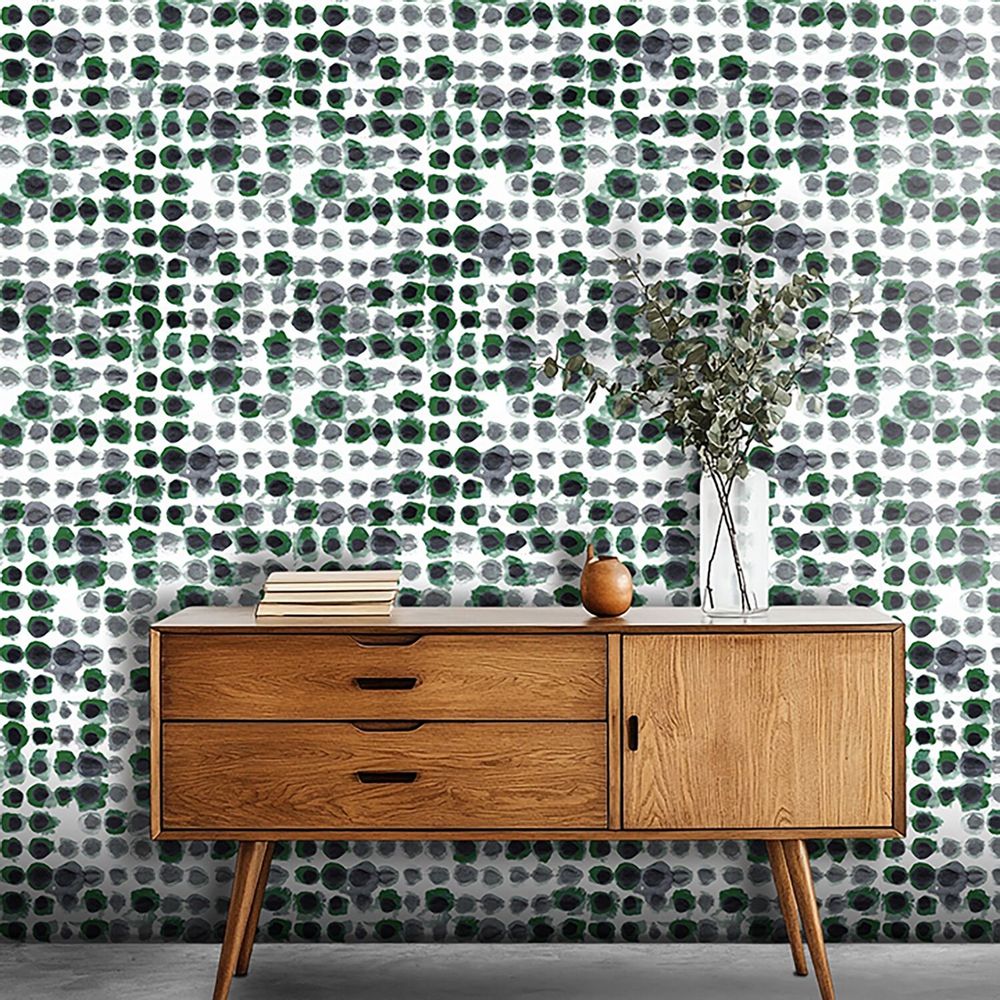 Papiers peints - Papier Peint - FEUILLE domino 60 x 85 cm - ELIXIR - LAUR MEYRIEUX COLLECTION