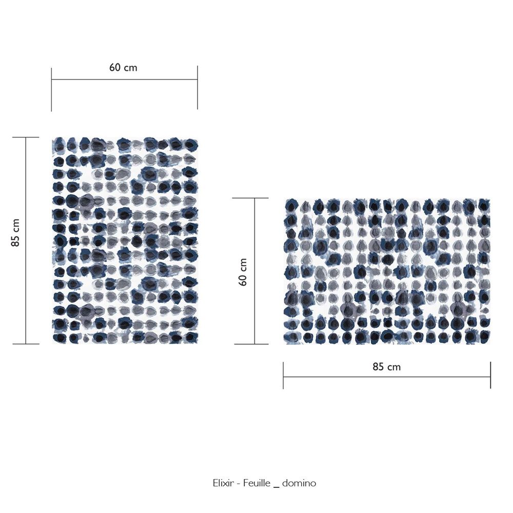 Papiers peints - Papier Peint - FEUILLE domino 60 x 85 cm - ELIXIR - LAUR MEYRIEUX COLLECTION