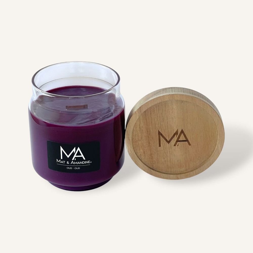 Objets de décoration - OUD - Bougie parfumée (Moyenne Jarre) - MAT AMANDINE