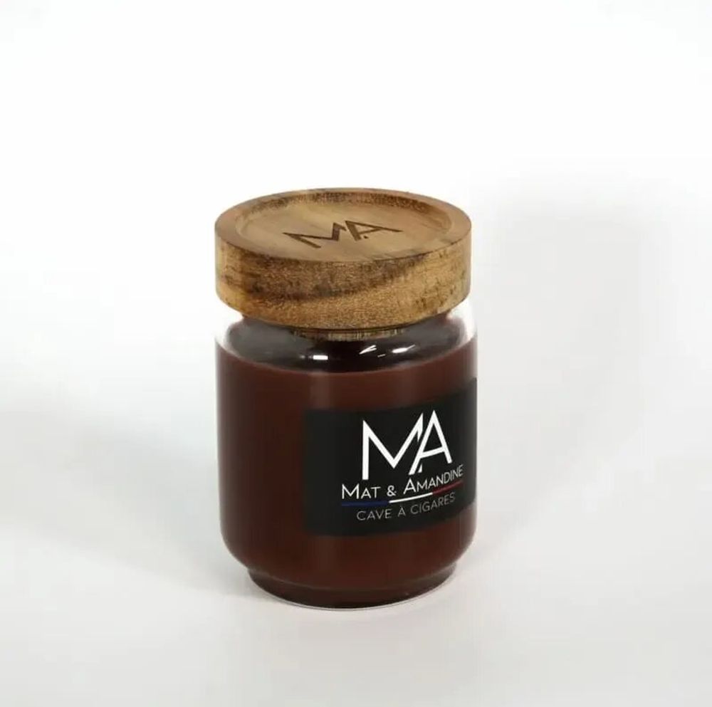Objets de décoration - CAVE A CIGARES – Bougie parfumée (Petite Jarre) - MAT AMANDINE
